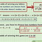 lottery odds formula